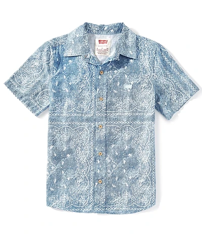 Levi's® Big Boys Short Sleeve Bandana-Printed Woven Shirt