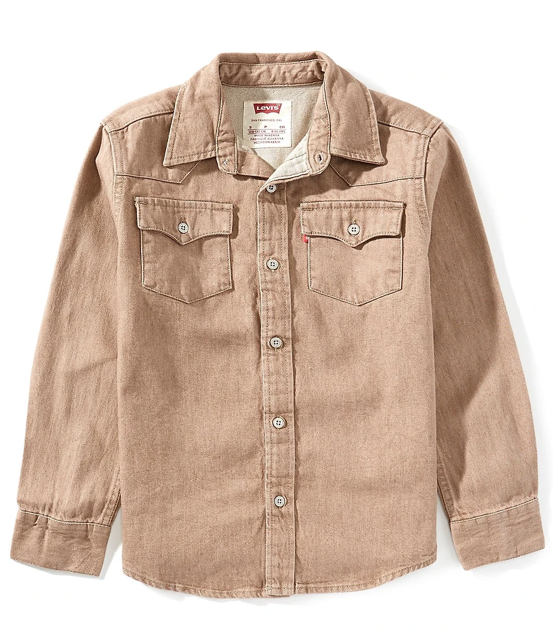 Levi's® Big Boys Long-Sleeve Barstow Twill Western Shirt