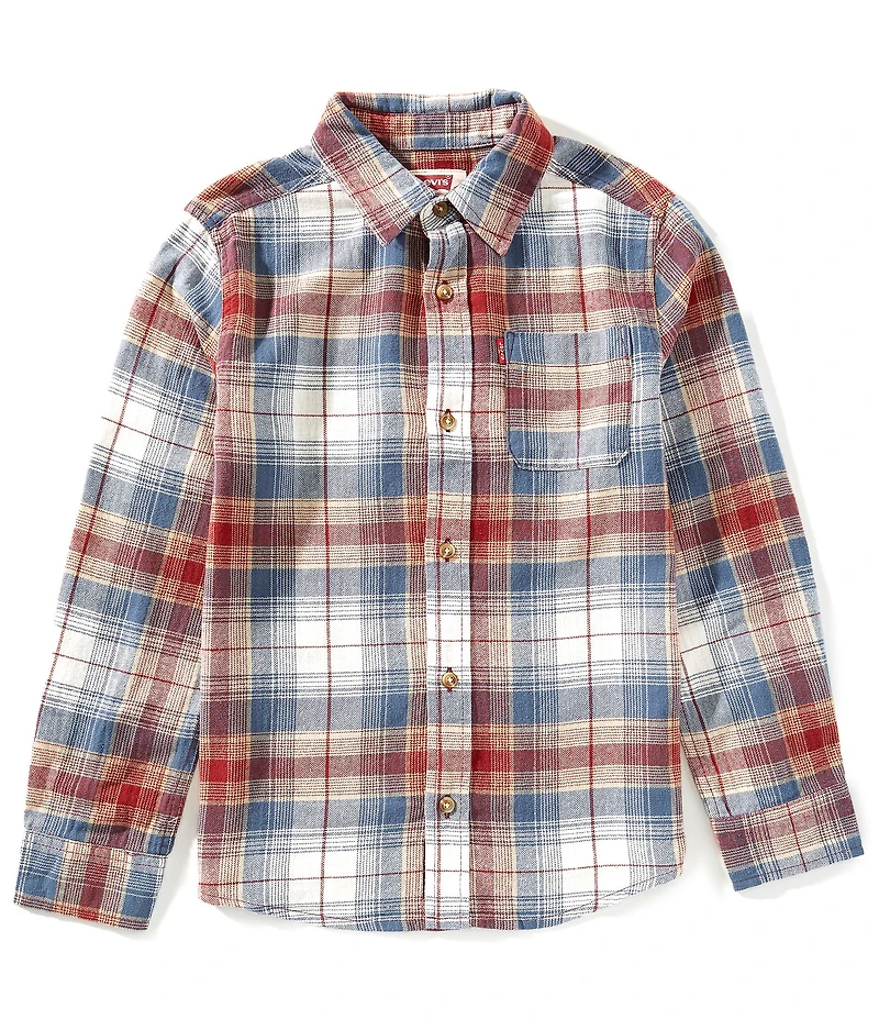 Levi's® Big Boys Long Sleeve Check Flannel Shirt