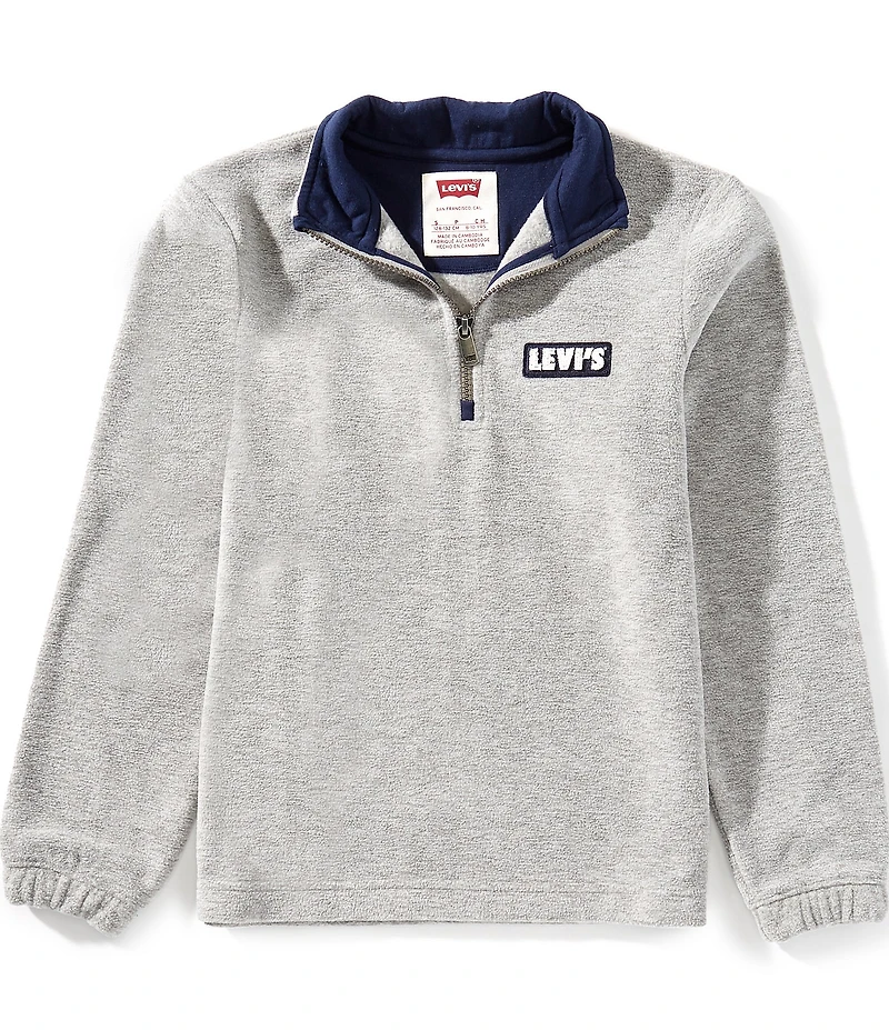 Levi's® Big Boys Long Sleeve Solid Quarter-Zip Pullover