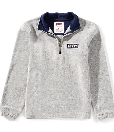 Levi's® Big Boys Long Sleeve Solid Quarter-Zip Pullover