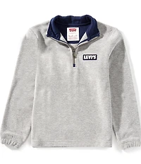 Levi's® Big Boys Long Sleeve Solid Quarter-Zip Pullover