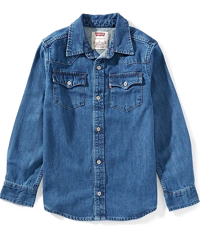 Levi's® Big Boys Long Sleeve Woven Logo Western Shirt