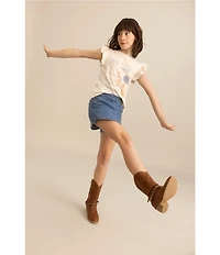 Levi's® Big Girls Flutter Short Sleeve Coastal Flutter Top