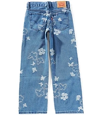 Levi's® Big Girls Butterfly/Flower-Printed Wide-Leg Jeans