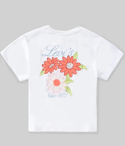 Levi's® Big Girls Levi's Floral Oversized Short Sleeve T-Shirt