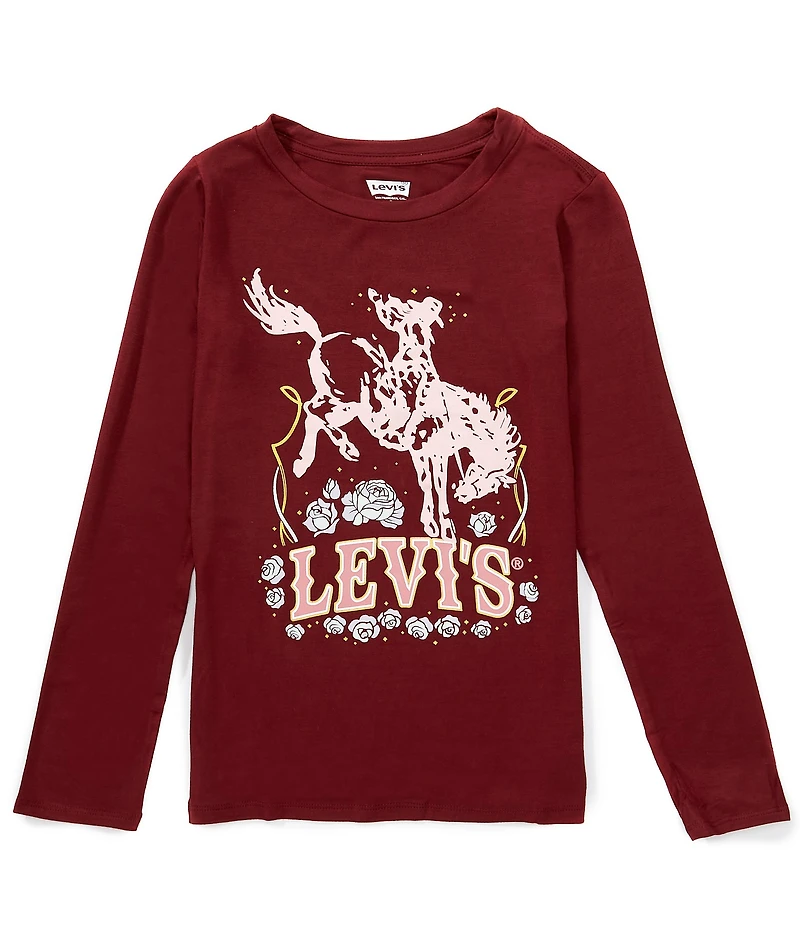 Levi's® Big Girls Long Sleeve Horse T-Shirt