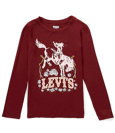 Levi's® Big Girls Long Sleeve Horse T-Shirt