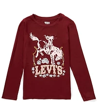Levi's® Big Girls Long Sleeve Horse T-Shirt