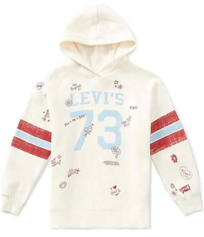Levi's Big Girls Long Sleeve Oversized Varsity Doodle Hoodie