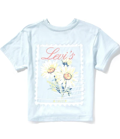 Levi's® Big Girls Oversized Floral Stamp Short Sleeve T-Shirt