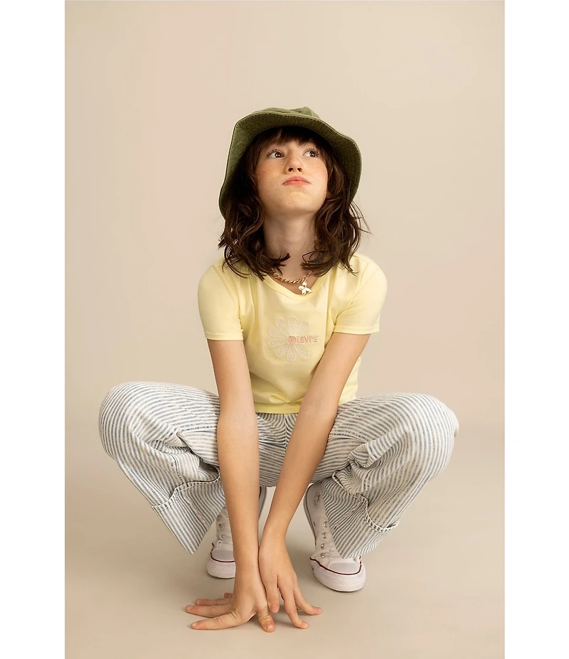 Levi's® Big Girls Railroad Stripe Wide Leg Jeans