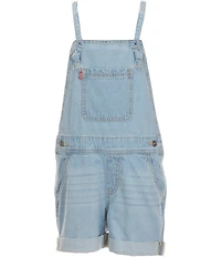 Levi's Big Girls Rolled Cuff Adjustable Straps Knotted Shortall