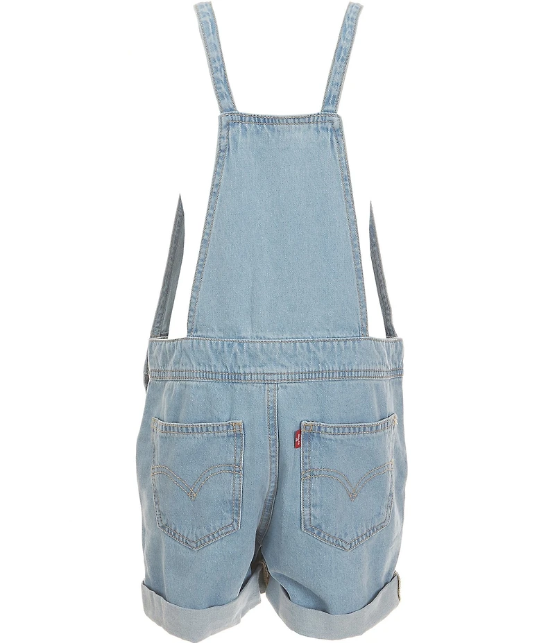 Levi's Big Girls Rolled Cuff Adjustable Straps Knotted Shortall