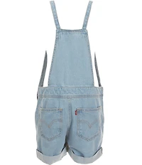Levi's Big Girls Rolled Cuff Adjustable Straps Knotted Shortall