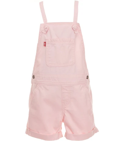 Levi's Big Girls Rolled Cuff Adjustable Straps Knotted Shortall