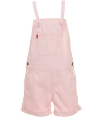 Levi's Big Girls Rolled Cuff Adjustable Straps Knotted Shortall