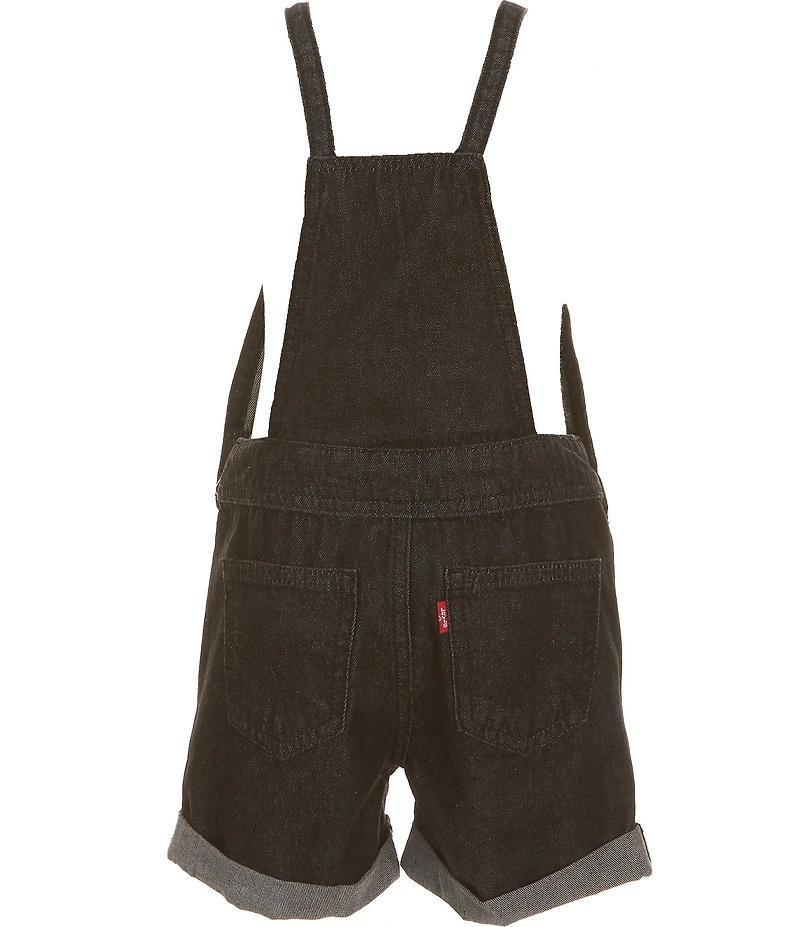 Levi's Big Girls Rolled Cuff Adjustable Straps Knotted Shortall