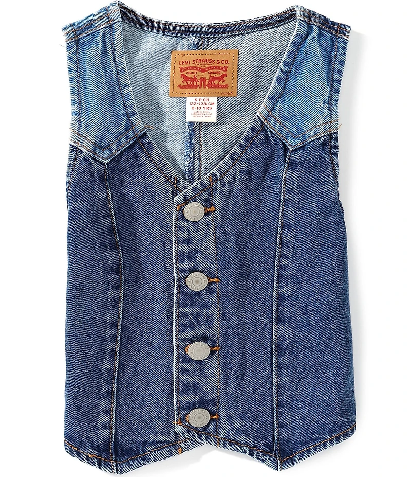 Levi's® Big Girls Shade Blocked Denim Vest