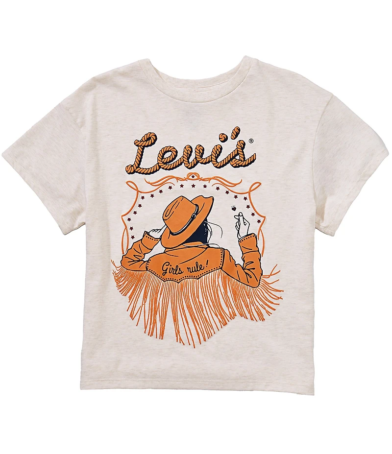 Levi's® Big Girls Short Sleeve Cowgirl Oversized T-shirt