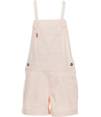 Levi's® Big Girls Striped Rolled Cuff Adjustable Straps Knotted Shortall