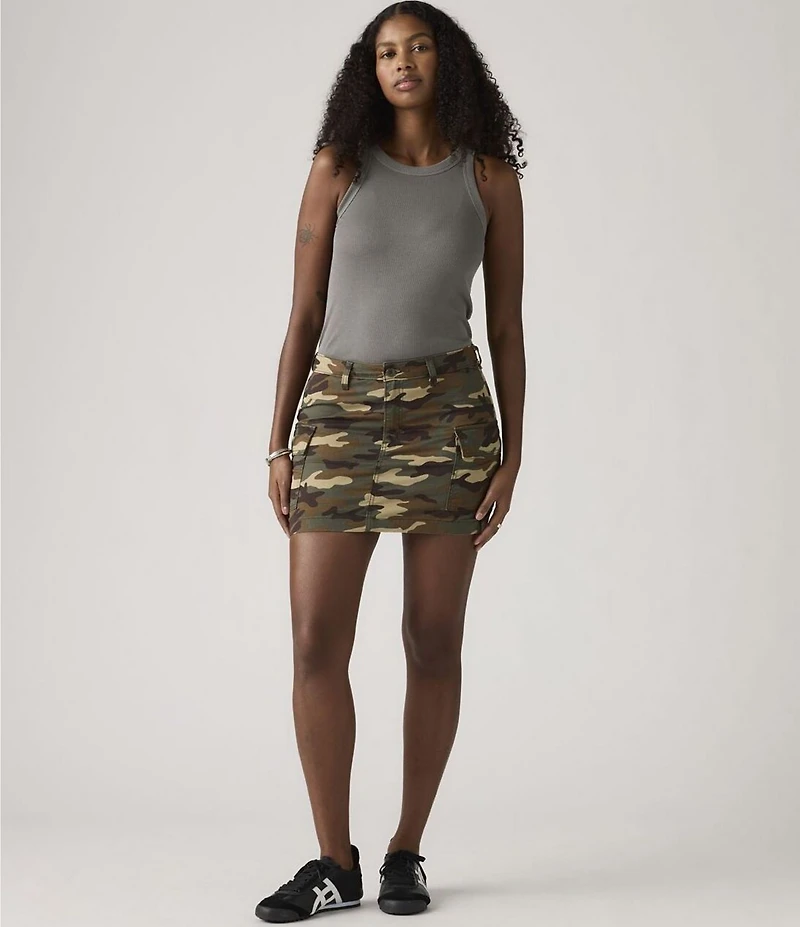 Levi's® Camouflage Printed Cargo Mini Skirt