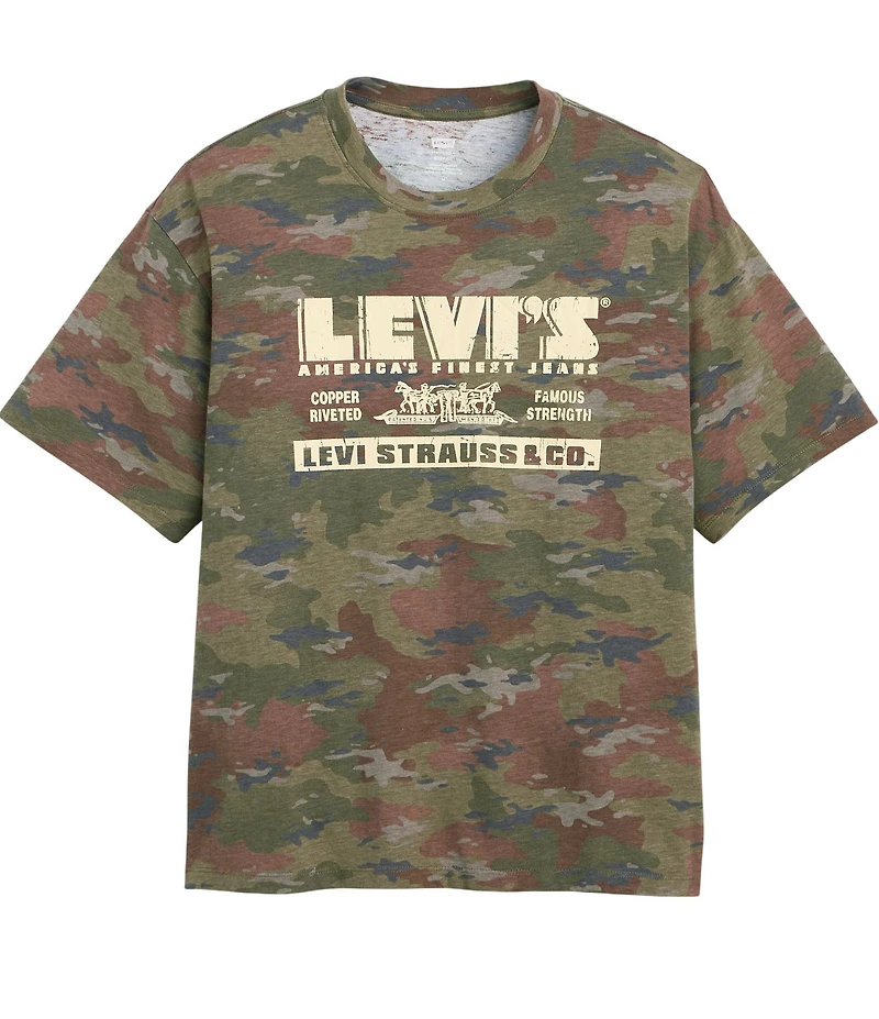 Levi's® Camouflage Printed Short Sleeve Boxy T-Shirt