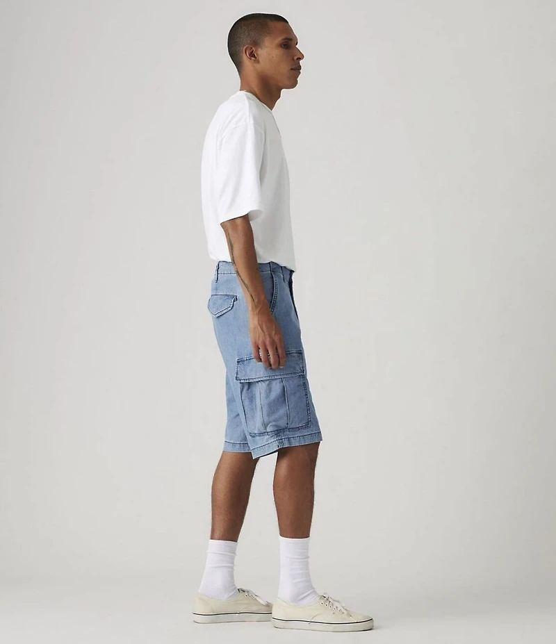Levi's® Carrier Regular Fit 9.5#double; Inseam Denim Cargo Shorts