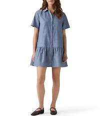 Levi's® Cielle Short Sleeve Denim Mini Dress