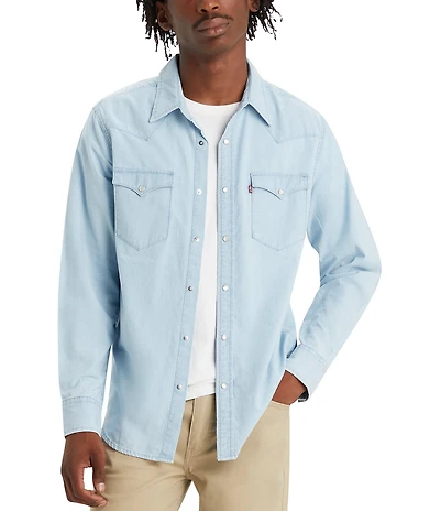 Levi's® Classic Fit Long Sleeve Woven Western Denim Shirt