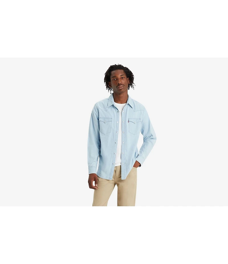 Levi's® Classic Fit Long Sleeve Woven Western Denim Shirt