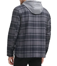 Levi's® Sherpa Lined Dark Plaid Shirt Jacket