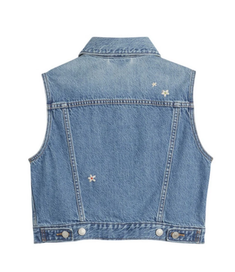 Levi's® Floral Embroidered Racer Denim Vest