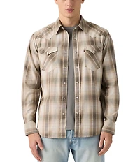 Levi's® Floyd Plaid Long Sleeve Snap Shirt