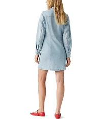 Levi's® Flynn Long Sleeve Denim Western Dress