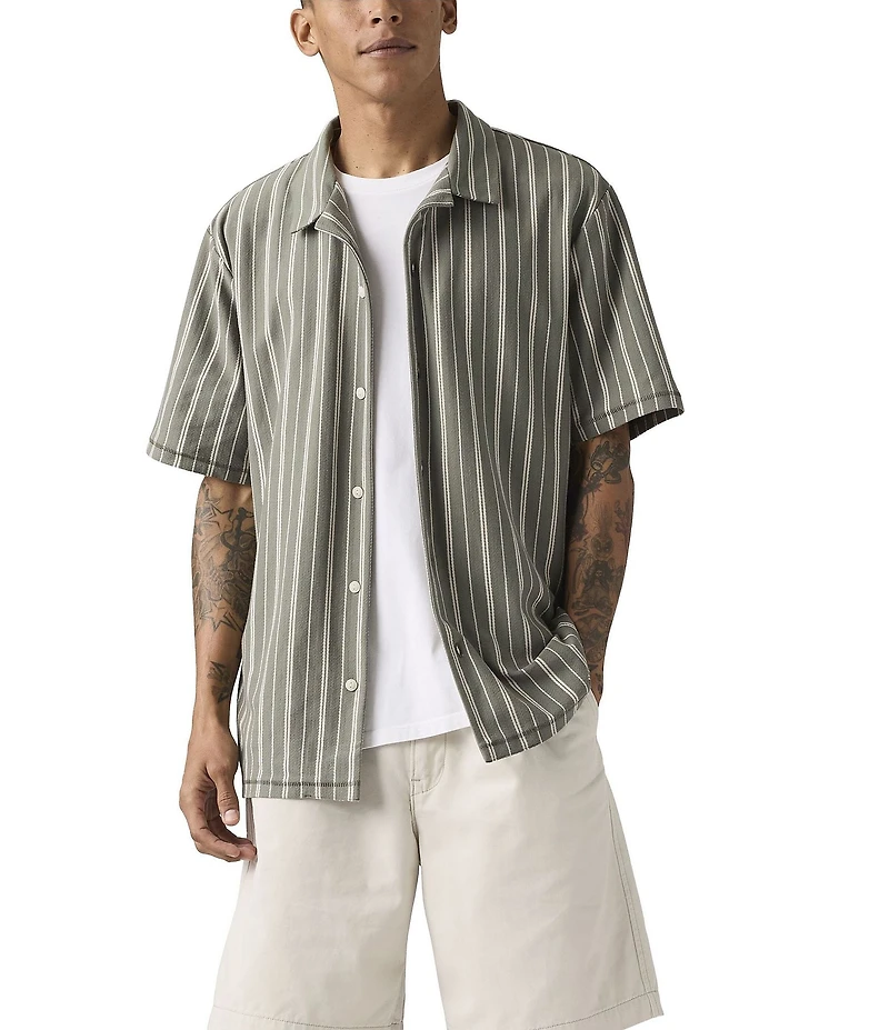 Levi's Flynt Striped Short Sleeve Camp Shirt