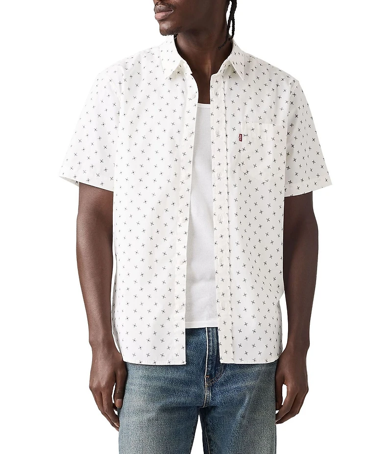 Levi's® Geometric Printed Short Sleeve Woven Shirt