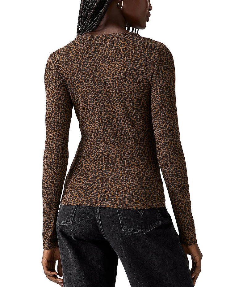 Levi's® Hayes Cheetah-Printed Long Sleeve T-Shirt
