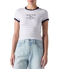 Levi's® Hayes Striped Short Sleeve Cropped T-Shirt