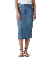 Levi's® High-Rise Back-Slit Denim Midi Skirt