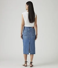 Levi's® High-Rise Back-Slit Denim Midi Skirt