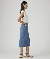 Levi's® High-Rise Back-Slit Denim Midi Skirt