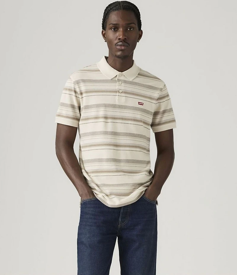 Levi's® Housemark Short Sleeve Striped Polo Shirt