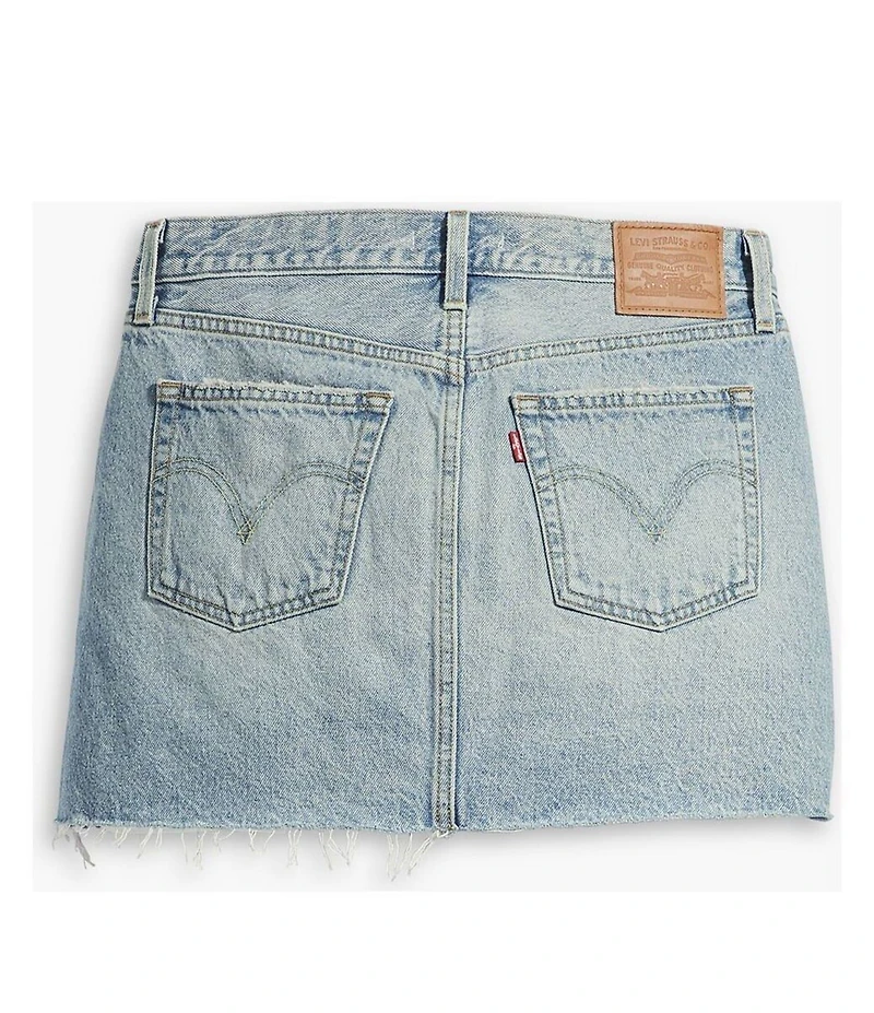Levi's® Icon Mid Rise Raw Hem Denim Micro Mini Skirt