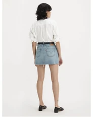 Levi's® Icon Mid Rise Raw Hem Denim Micro Mini Skirt
