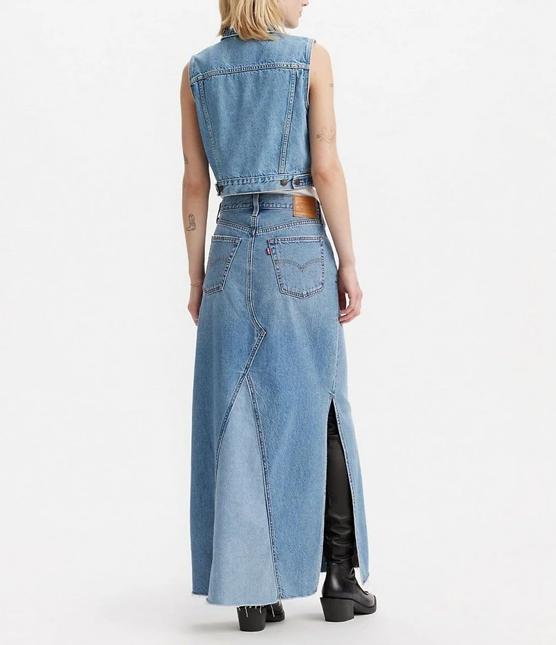 Levi's® Iconic Mid Rise Slide Slit Maxi Denim Skirt