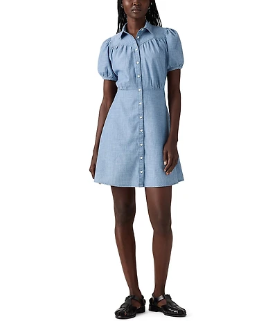 Levi's® Lea Short Sleeve Denim Mini Dress