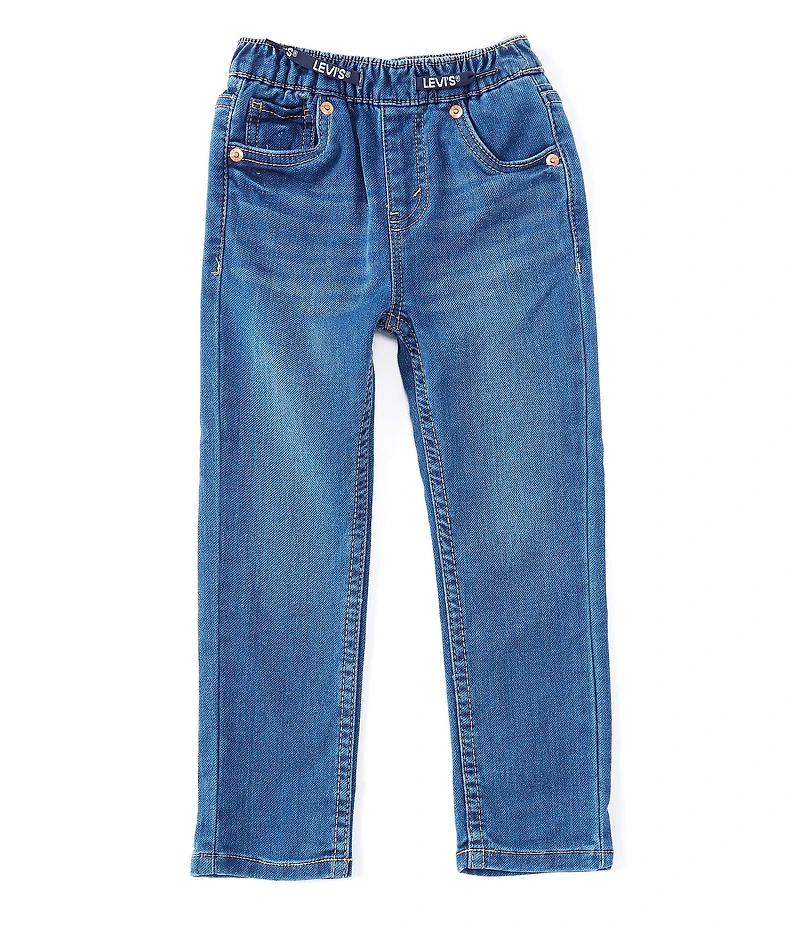 Levi's® Little Boys Skinny-Fit Printed Drawstring Pull-On Denim Pants