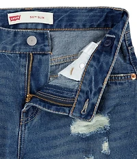 Levi's® Little Boys 511™ Slim Fit Distressed Raw Hem Denim Shorts