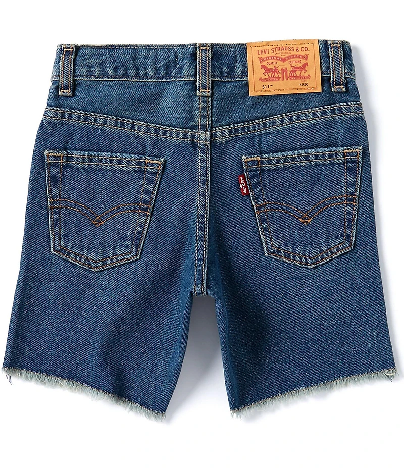 Levi's® Little Boys 511™ Slim Fit Distressed Raw Hem Denim Shorts